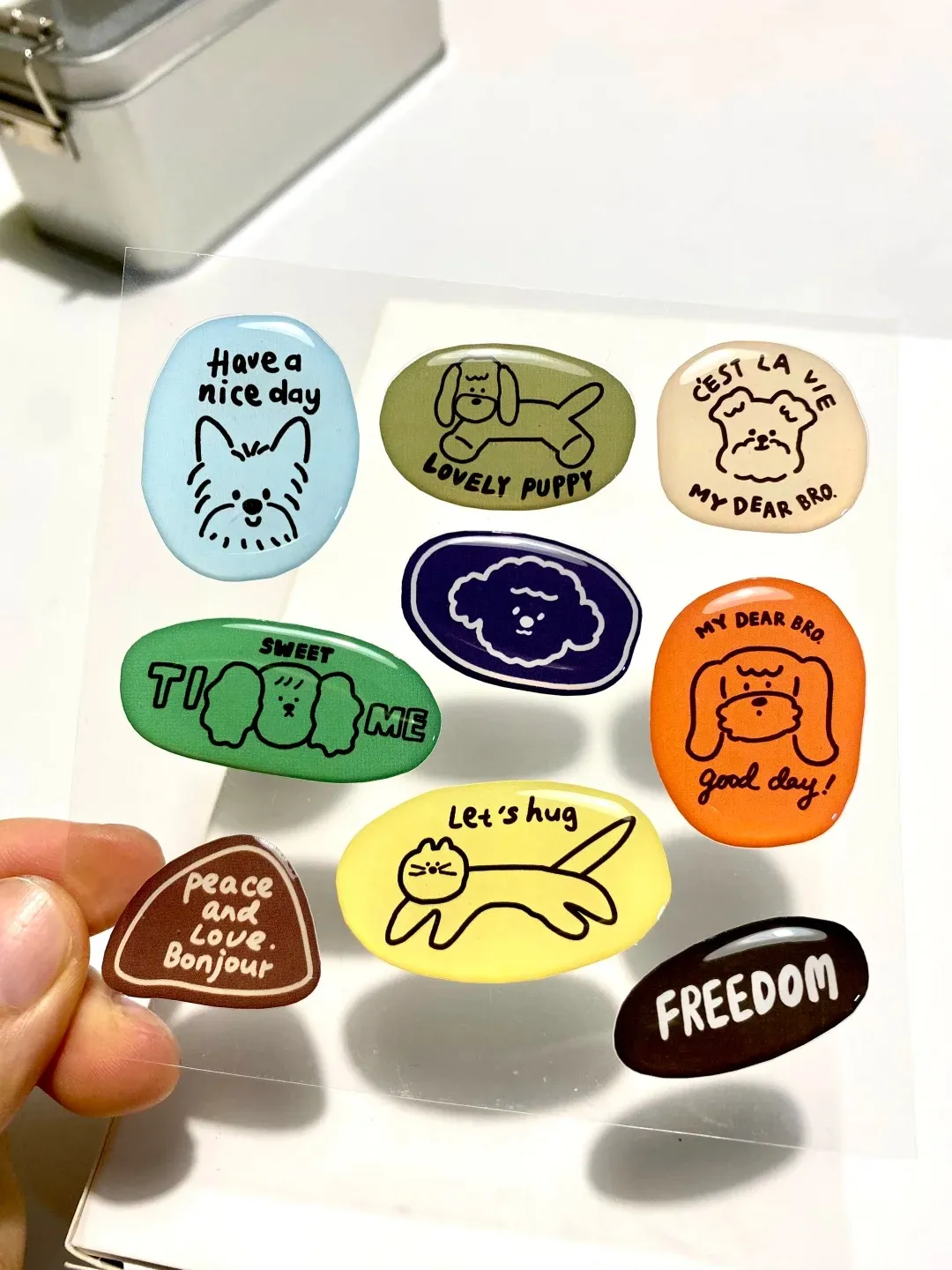 Crystal Epoxy Self - malagkit na sticker