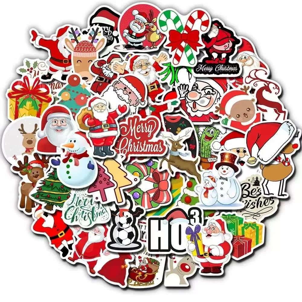 Christmas cartoon gift sticker