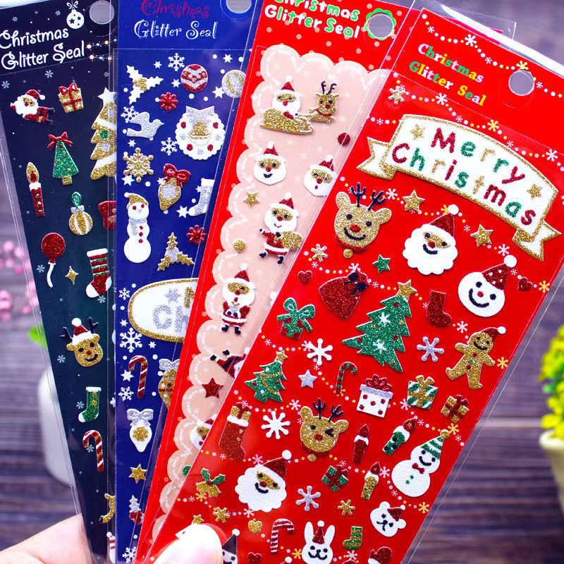 Christmas glitter sticker