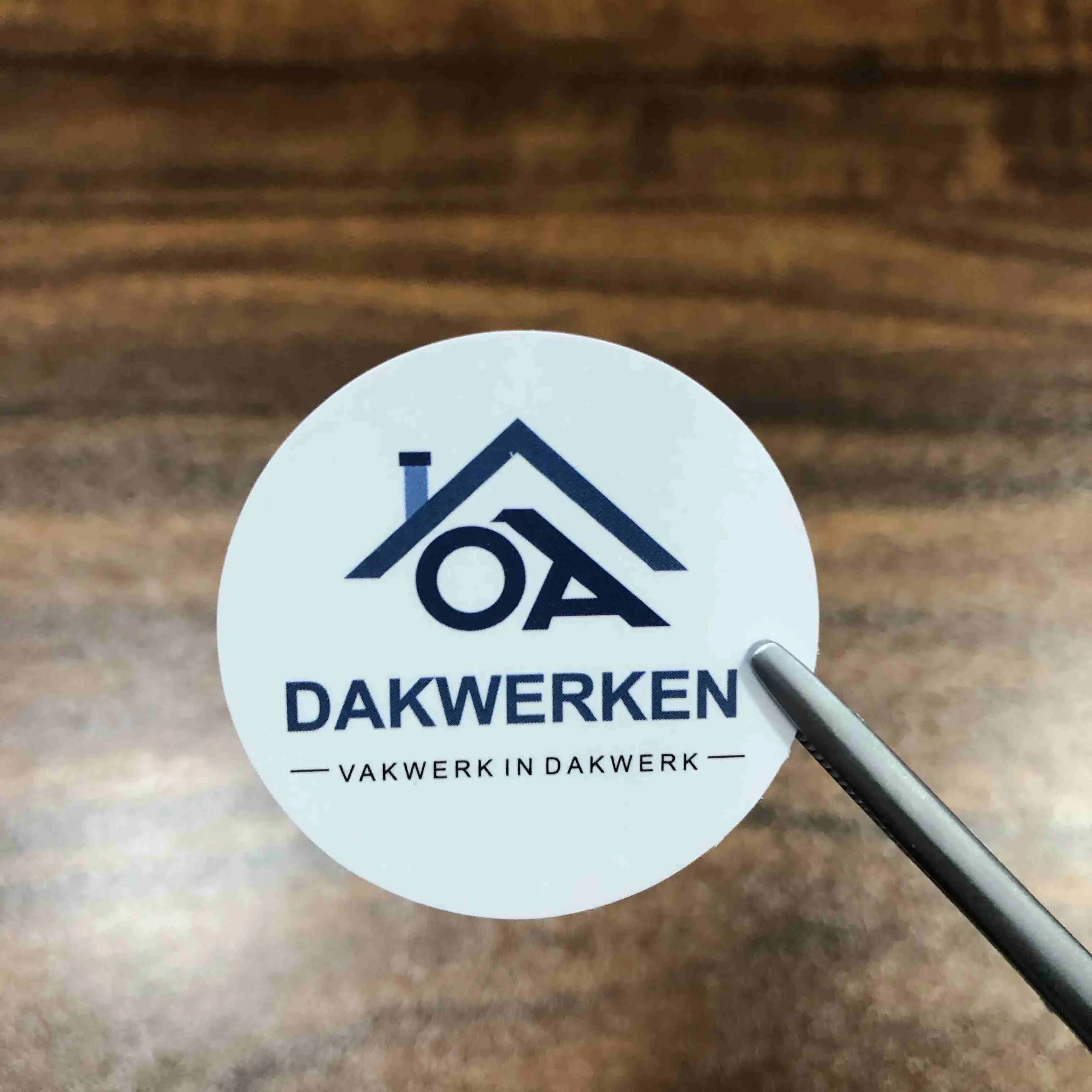 Waterproof Vinyl Round Label na may Logo